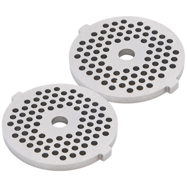 2 kpl Sähköinen Lihamyllyterä Ruostumattomasta Teräksestä Hiomakiekko Pyöreä Reikä 5#/B-tyyppiseen Lihamyllyyn (3mm 56 reikää)