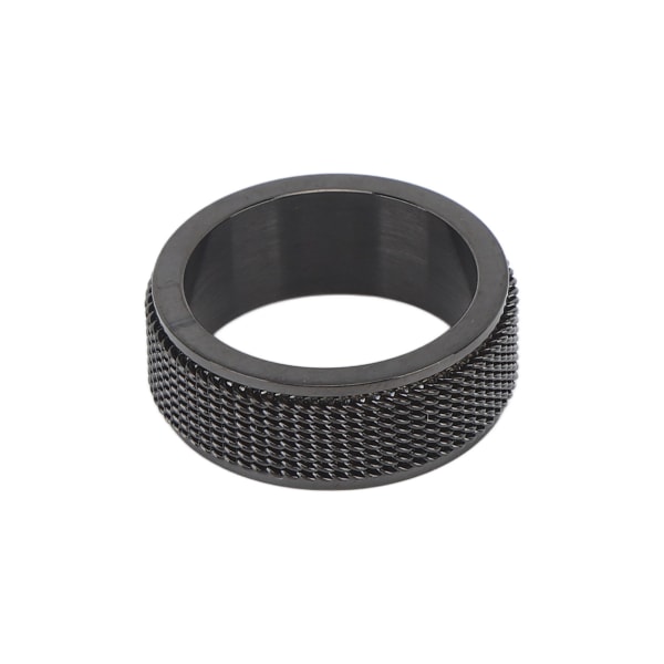 8MM Mens Spinner Ring Noiseless Titanium Steel Cool Anxiety Ring for Anxiety Stress Relieving Black No. 11 65mm / 2.6in