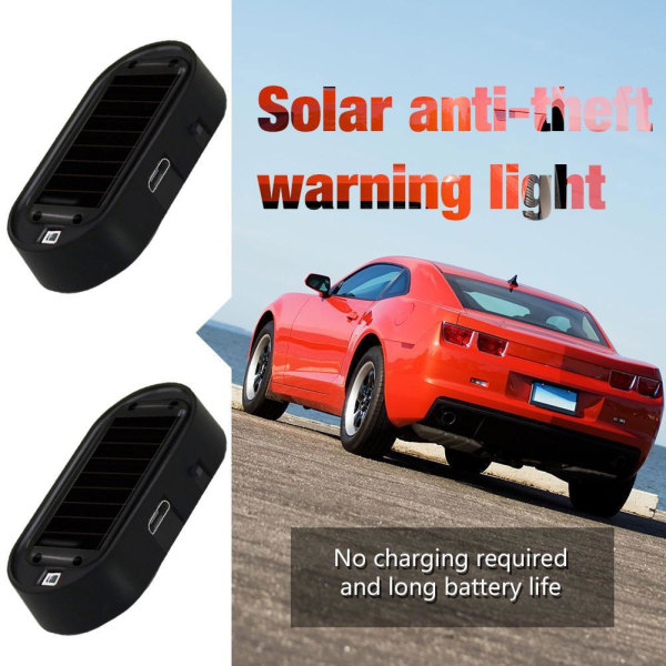 Fake Solar Power Car Alarm LED Anti-Theft Warning Light Lamp
