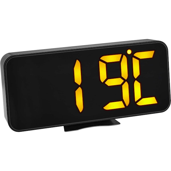 Digital väckarklocka med display av inomhustemperatur