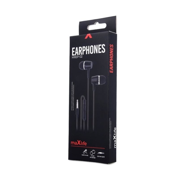 Maxlife MXEP-02 - In-Ear Høretelefoner med Mikrofon, Sort