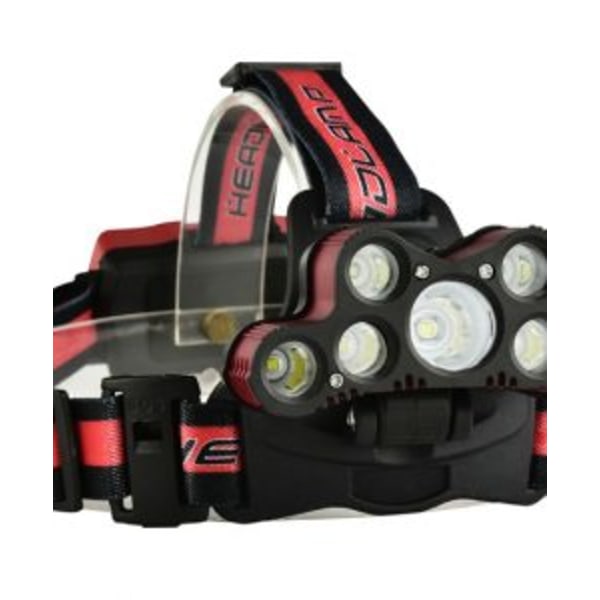 Super sterk hodelykt med 7 stk CREE XML-T6 2 stk Q5 LED - oransje oransje