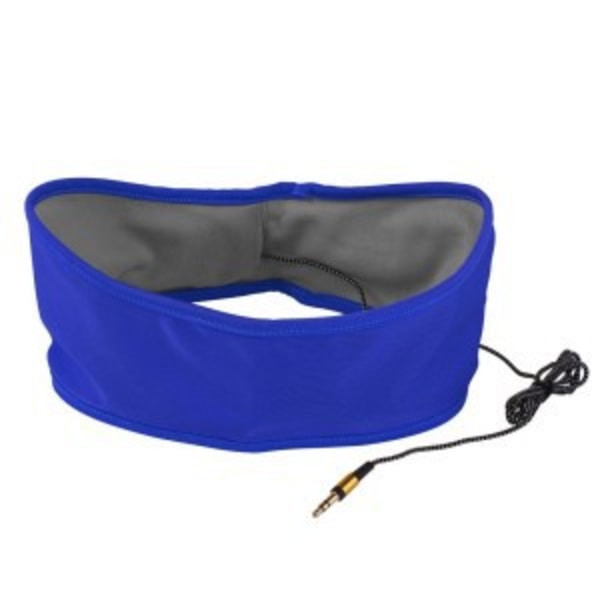 Pandebånd med indbyggede hovedtelefoner - Bomuld/Fleece - Sort blue