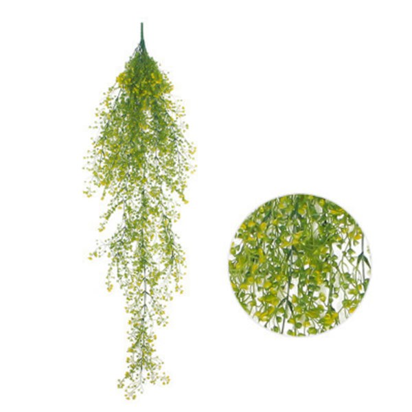 Konstgjord hängande växt av konstgjord silkesblomma, 120 cm gul