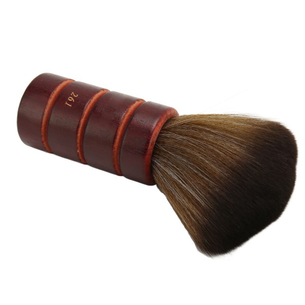 Trä Face Duster Brush Lätt professionell rengöringshals Duster borste för Barber Shop Brown