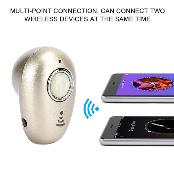 S650 Mini Bluetooth-hörlurar Trådlösa In-Ear Hörlurar Handsfree Headset Monaural Mini Sport Hörlurar (Eller)