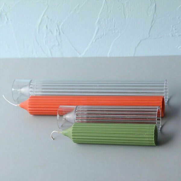 Form til Stearinlys Fremstilling Stribet DIY-Lysbeholder 3.5x25.6cm