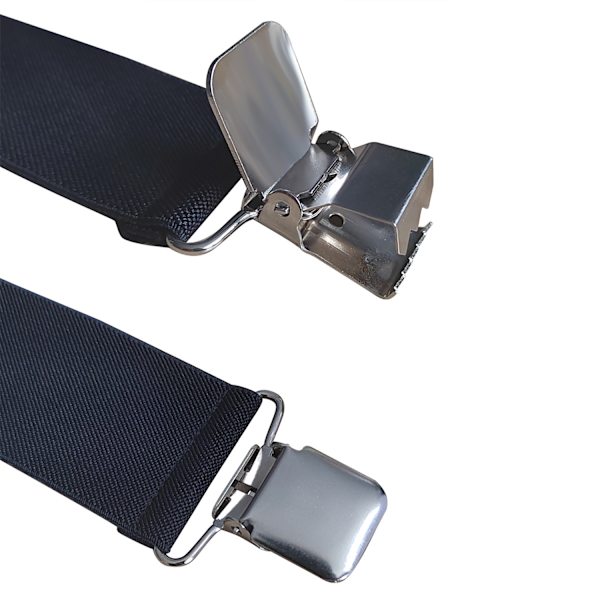 5 cm elastiska axelbandsfästen för män med 4 X-formade justerbara hängslen 04 beige