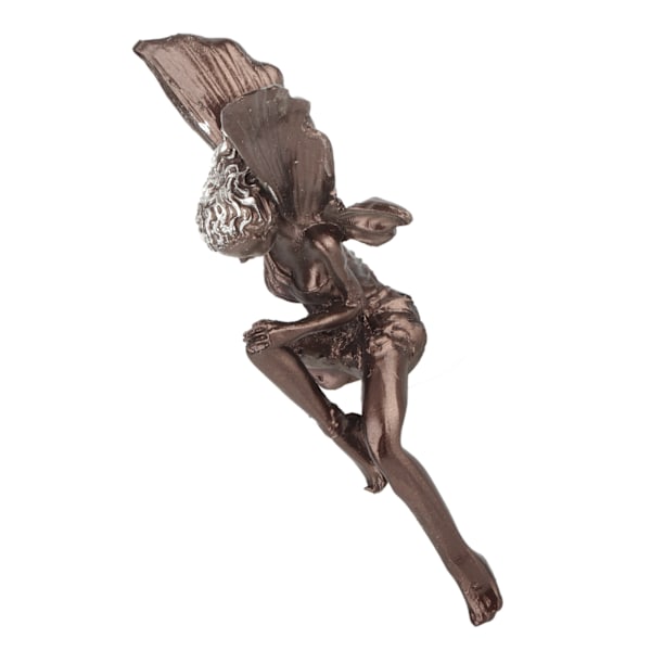 Unik Formet Sød Harpiks Statue Miniature Figur Skulptur til Have Hjem Dekoration Brun