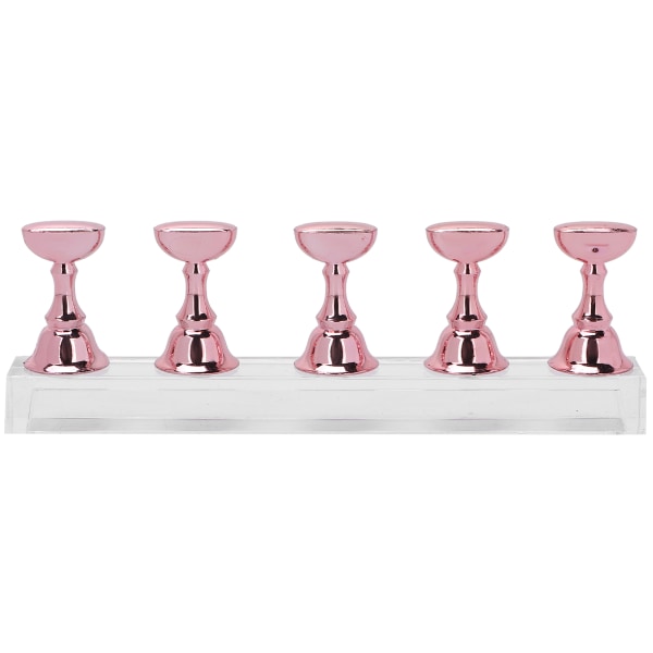 Neglekunst Display Øvelsesstativ Magnetisk Negle Fingernegl Tip Holder Manicure Sæt Værktøj Rose Pink