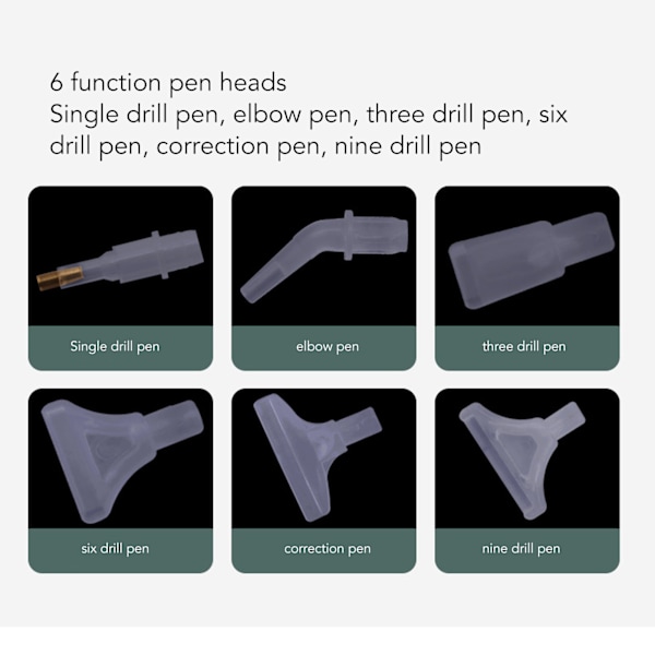 Drill Penner Oppladbare Lysende Diamantkunst Drill Penner med 2 Lysmoduser 6 Utskiftbare Pennehoder