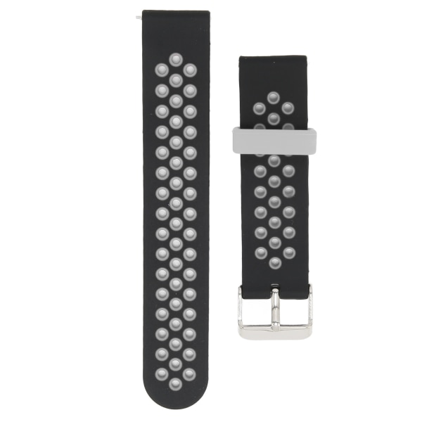Silikonbånd kompatibelt for Amazfit GTR 3 Smartwatch erstatning 20 mm klokkebånd Pustende lufthull Sportarmbånd Svart grå