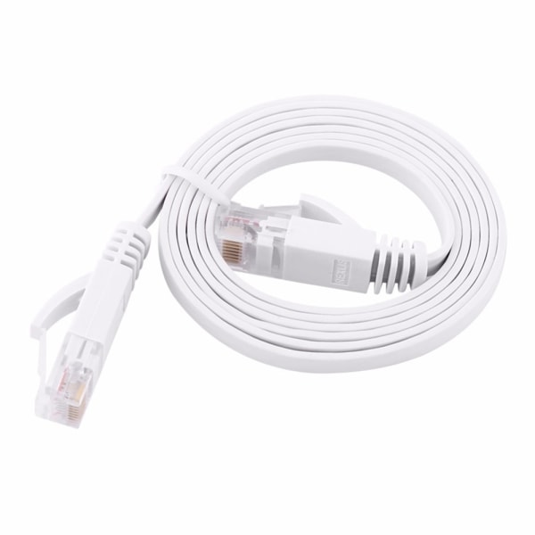 0,5m 1,5m 2m 3m 5m 10m 15m 20m Ethernet-kabel Høyhastighets RJ45 CAT6 Flat Ethernet-nettverk LAN-kabel UTP Patch Ruter Datamaskinkabler