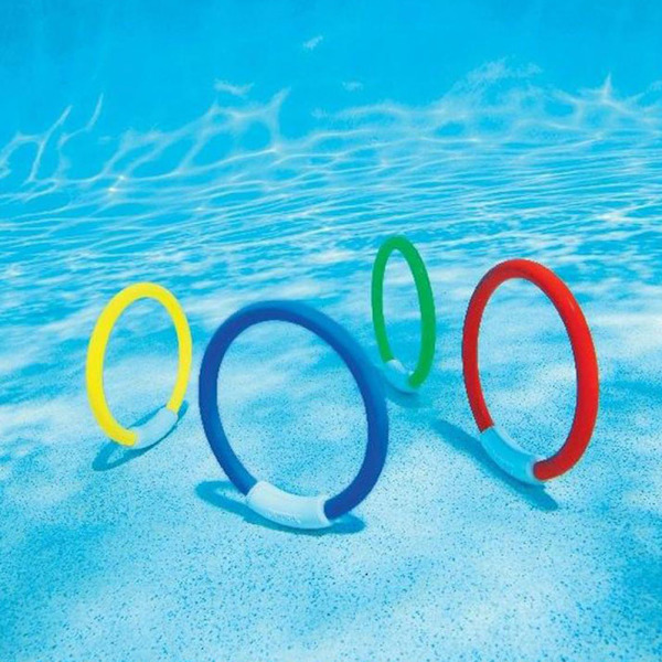 4 stk./pakke Børne- og Kiddy-Svømmepools Under Vand Dykkeringe Legetøj Under Vand Svømmepools Dykning Sommer Strand Vandlege Legetøj