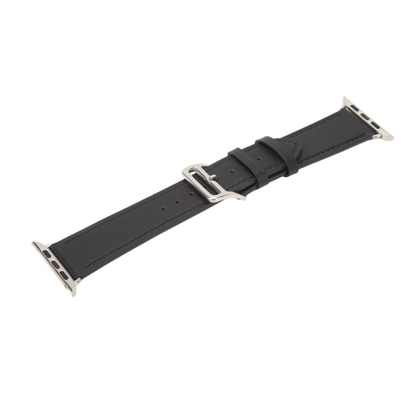 Smartwatchband, Armband i Läder, Smartwatchtillbehör för IOS Watch Series SE 8 7 6 5 4 3 2 1 42mm 44mm 45mm Svart