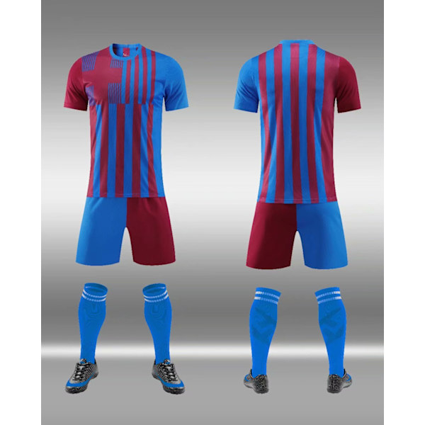 Nyt Fodbolddragt Sæt til Voksne og Børn - Træningsdragt med Let Bord - Fodbolddragt til Konkurrence - Holduniform Ajakke 2 Size XL (185cm-190cm)
