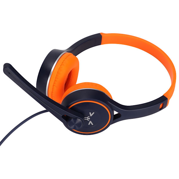 Barn hörlurar Stereo 3,5 mm Jack Fällbar Brusreducering Bekvämt Trådbundet Headset med Delningsport för Smartphone