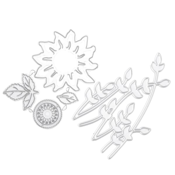 Metallstans for solsikke, metallpreging, stansingsett for kortlaging, utklipp for scrapbooking, DIY-kort