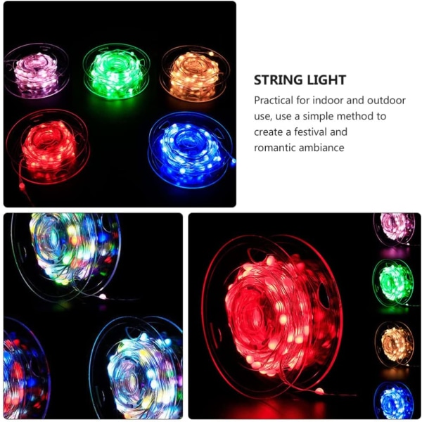 RGB USB Jul Dekorative LED Lyslenke Juletre Pynt