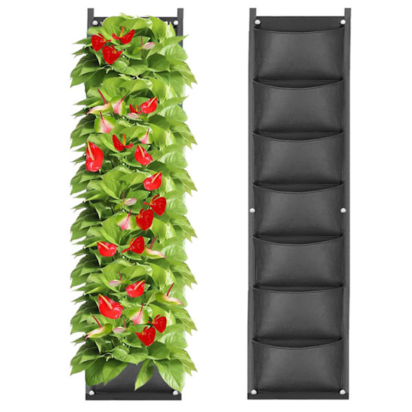 Vertikal växtvägg i filt Växtpåse Feltodlingspåse svart 30*100cm