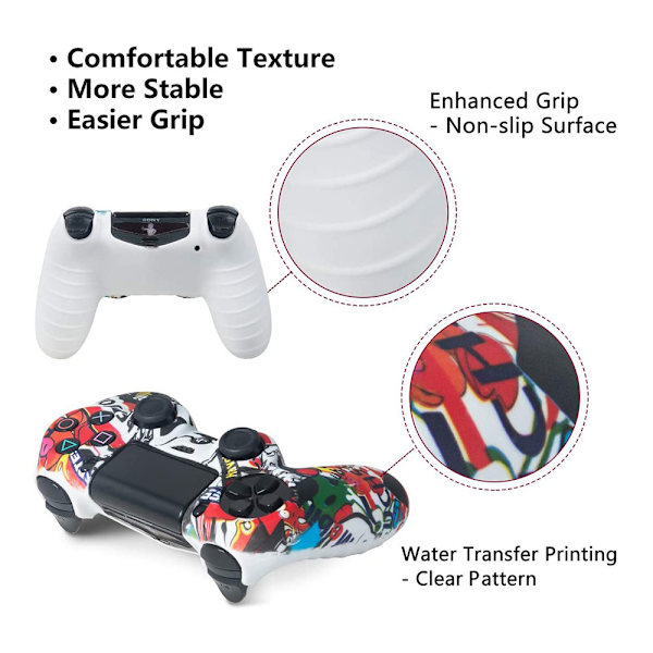 PS4-spelkontroll silikon grepp skyddande fodral