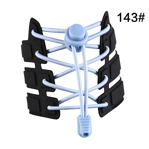 Laiskat nauhat, lasten turvallisuus, ei tarvetta solmia nauhoja, valkoiset pisteet soljessa, joustava köysi, urheilunauhat Light Blue 120cm