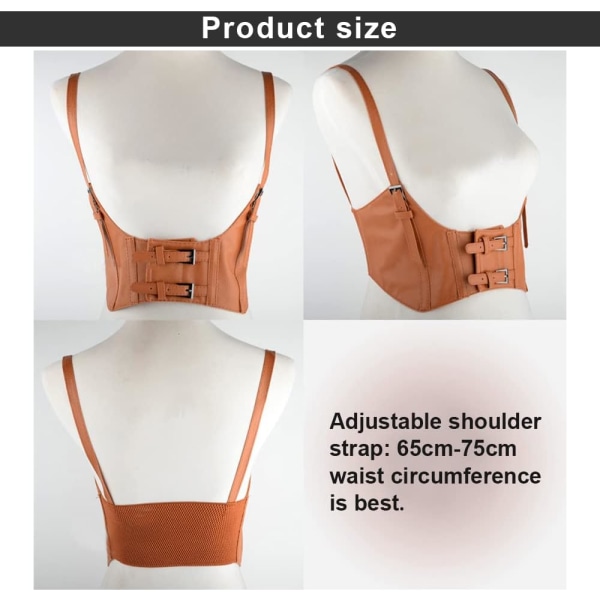 Tettsittende midjebelte for kvinner med justerbart elastisk gotisk vestbelte black 3