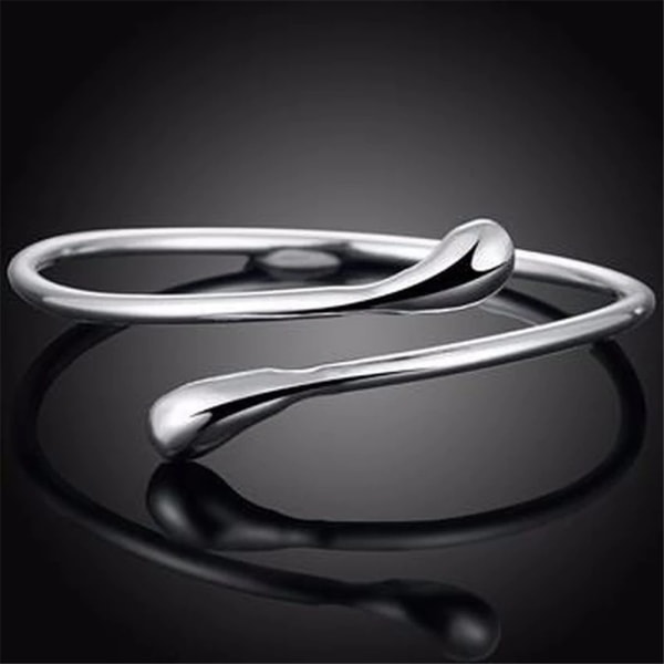 Silverpläterade örhängen Halsband Armband Hänge Armband Ring Set