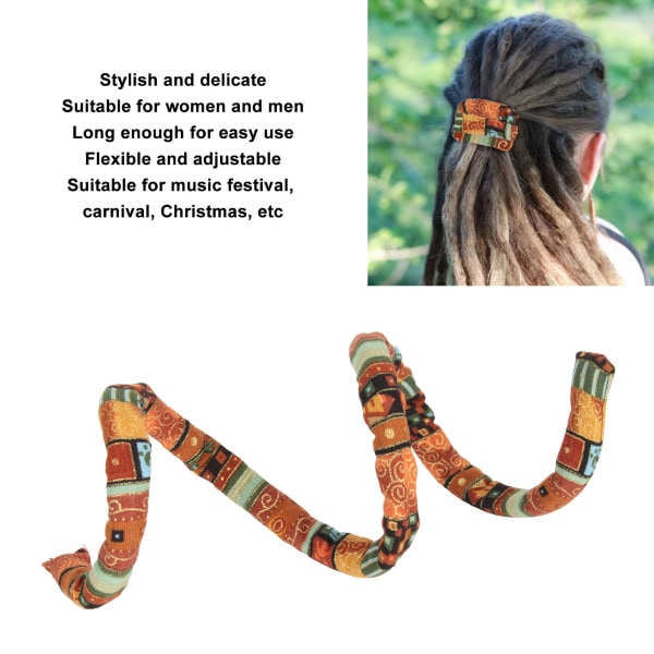 Dreadlocks Hårsnodd Etnisk Gul Böjbar Järntråd Hästsvanshållare Spiral Lås Hårsnodd för Män Kvinnor