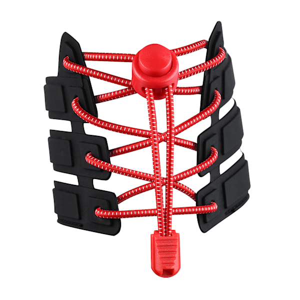 Lazy snørebånd, børnesikkerhed, ingen behov for at binde snørebånd, spænde med hvide prikker, elastisk reb, sports snørebånd Red 120cm