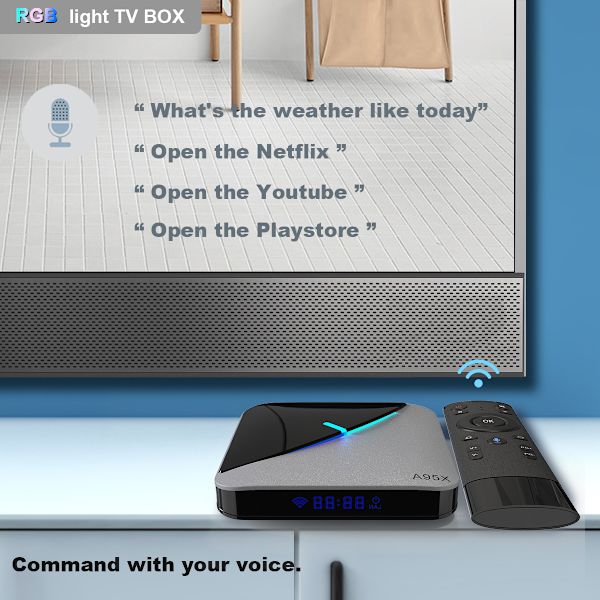 A95X F3 Air Android 9.0 WiFi Smart TV-boks 4GB+32GB