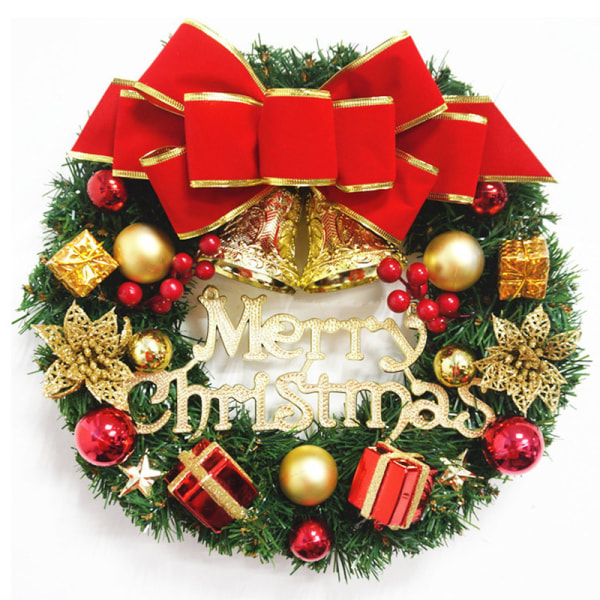 2023 Christmas Wreath Holiday Decoration Mall Hotel 30cm Christmas Wreath Anheng C