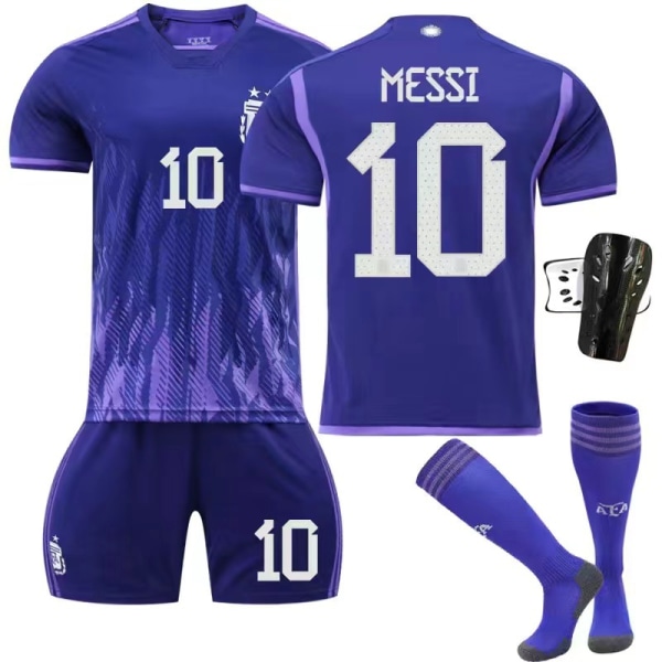 Argentina Fodboldtrøjer Hjemme Udebane Court No.10 Macy Voksen og Børn Fodbolddragt Sæt Argentina Away-2 Size 16