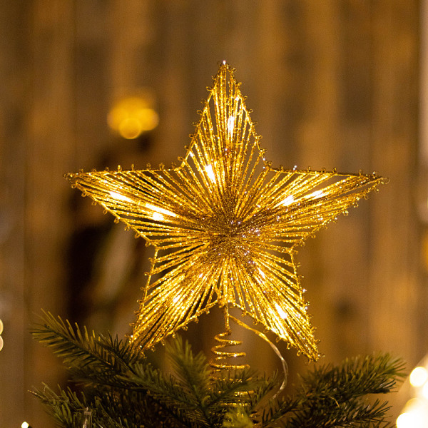 2023 juletræs topstjerne femtakket stjerne trætop XINGX LED lys dekoration femstjernet 13