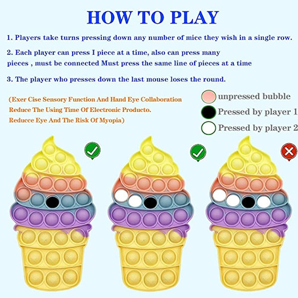 3-pack Bubbla Sensory Pop it Fidget Leksak