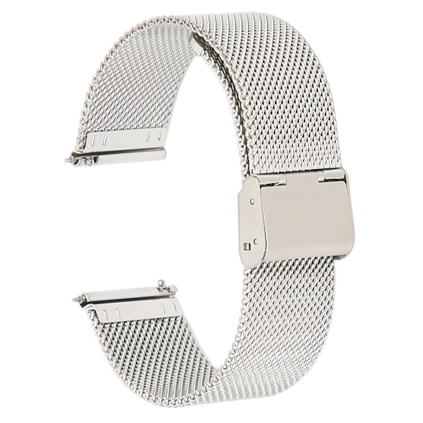 22 mm:n ruostumattomasta teräksestä valmistetut kellohihnat, mesh-kudotut kellohihnat, pikalukituskellohihnat, universaali solki Amazfit GTR 3:lle, hopea