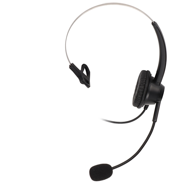 Mobiltelefon Headset Enkelsidig Brusreducering Justerbar Volym USB Telefon Hörlurar för Kundtjänst Kontor