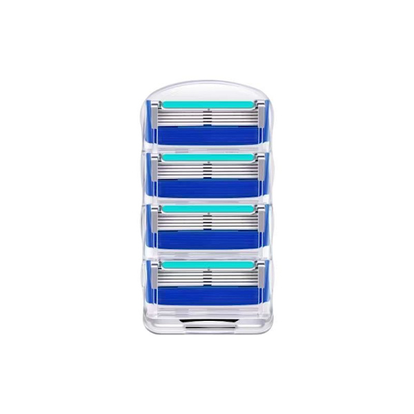 Hovede til manuel barbermaskine, barberblad, manuel barbermaskine 4pcs blue