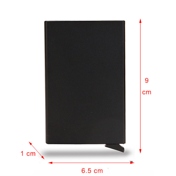 RFID Kortpung Metal Multi-lomme Kortpung Kreditkortboks Automatisk Pop Up red