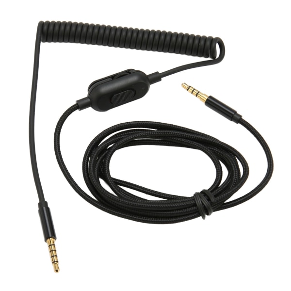 Hörlurar Spiral Kabel 6,6ft Justerbar Volym Ersättning Ljud Fjäder Kabel med Mute Switch för Astro A10 A30 A40
