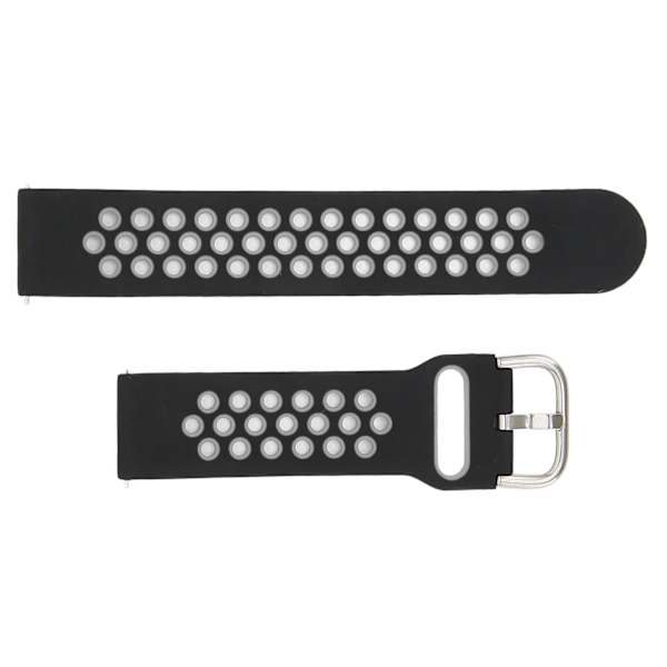 20mm Blød Silikon Urrem Armbånd Udskiftning med Luft Huller til Amazfit GTS 3 Sort Grå