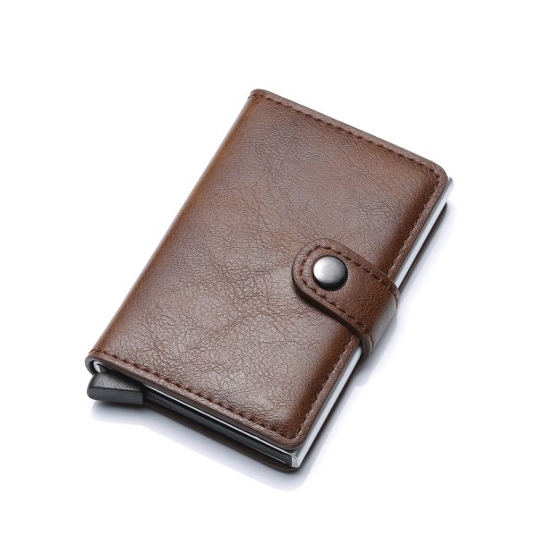 RFID-korttilaukku nahkainen miesten lompakon klipsi varkaudenestoharja Carbon fiber black