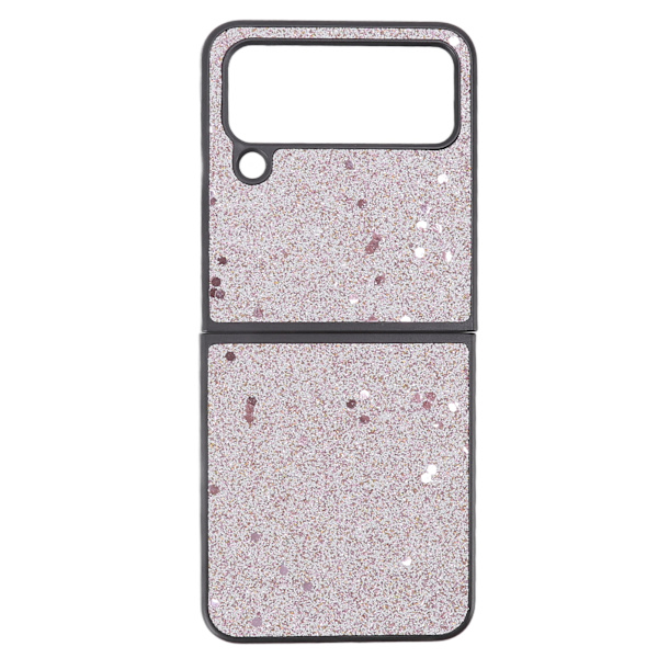 Blank telefonfodral med mockafoder, ABS-material, repbeständigt, vikbart skärmskydd för Samsung Galaxy Z FLIP 4 Rosa