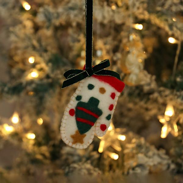 Julegave Uldfilt Juletræ Vedhæng Julepynt Bilhæng Style 7