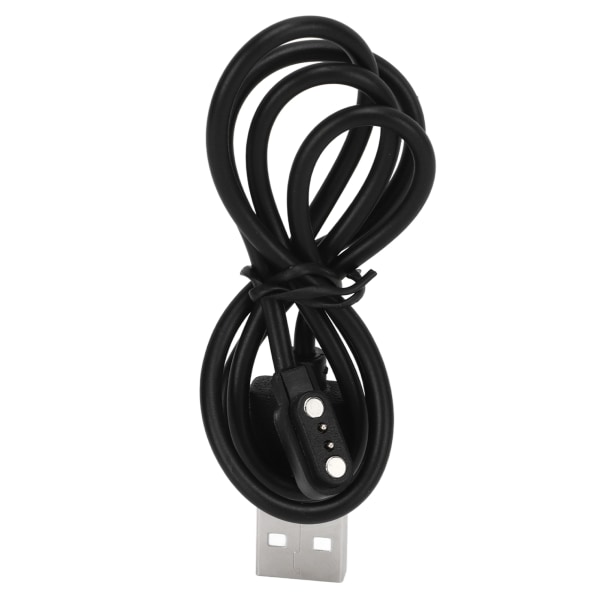 2P Smartwatch Charging Cable Magnetic Watch Charger Replacement USB Data Cable Black 2.5mm/0.1in 8mm/0.3in