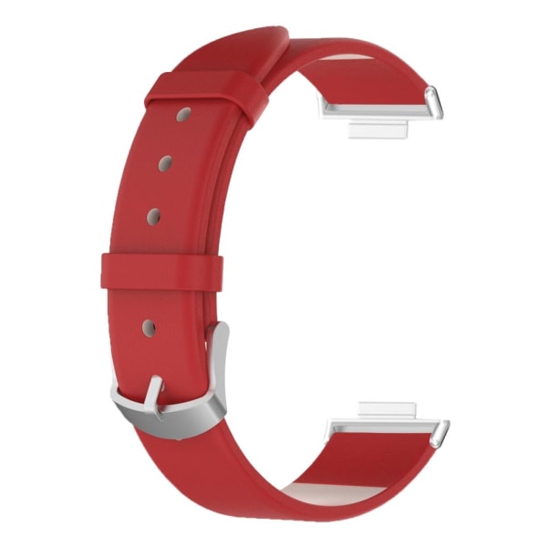 Smart Watch Band Lærreim Rød Komfortabel slitasje Justerbar erstatningsdel for Watch FIT2