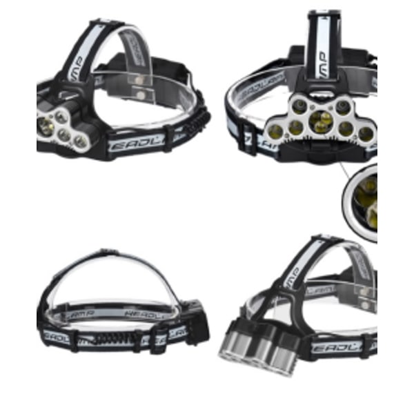 Super stærk pandelampe 7 stk CREE XML-T6 2 stk Q5 LED - orange orange