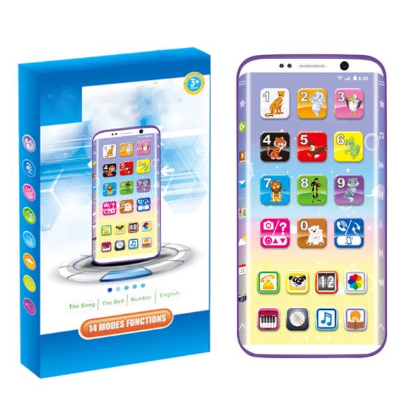 Kids Smart Phone Legetøj Pædagogisk legetøj USB-port Berøringsskærm til Child Kid Baby