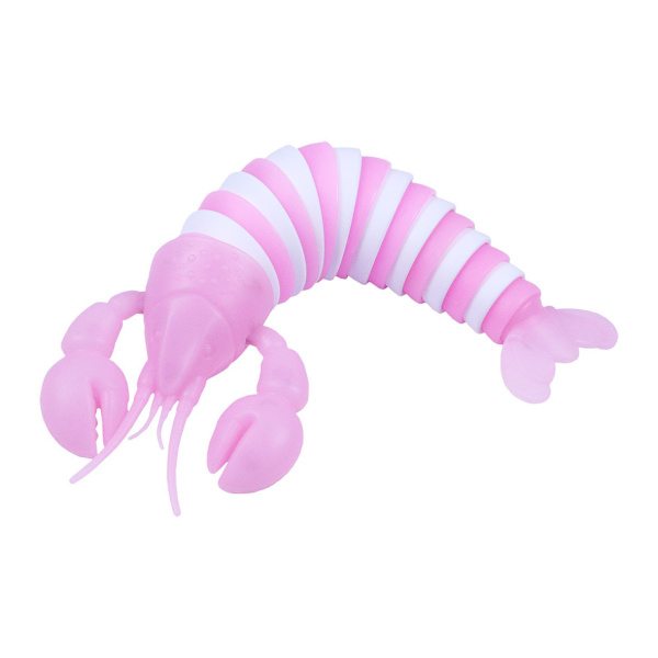 Stor Lysende Hummer Dekompressionslarve Sneglen Puslespil Trykaflastning Fingerspids Eksotisk Interaktivt Legetøj Pink + White (Luminous 26*9*5)