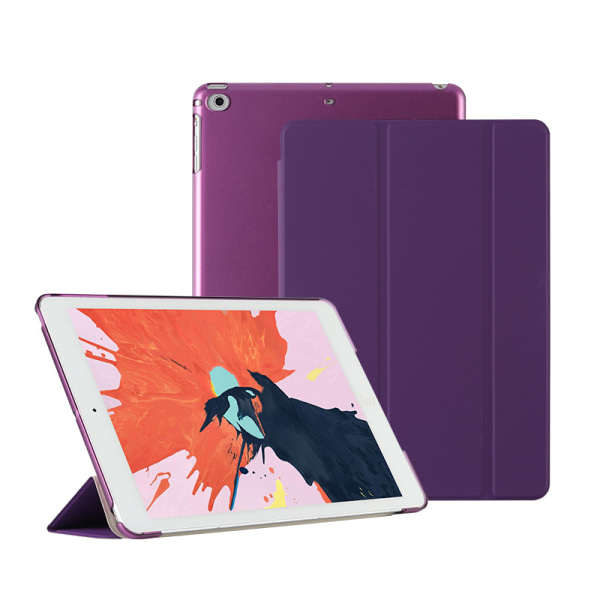 Passer for iPad 10.2 beskyttelsesdeksel, Air34 lærveske, Pro11 Apple tablet intelligent sleep hard shell purple IPad Air1/Air2 (9.7 inches)